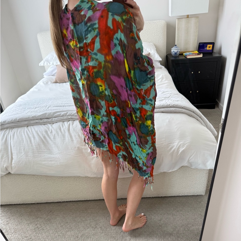 Colorful Abstract Patterned Shaw Kimono - Picture 4 of 8